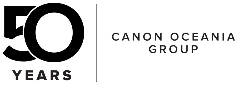 Canon Oceania Group 50 year logo