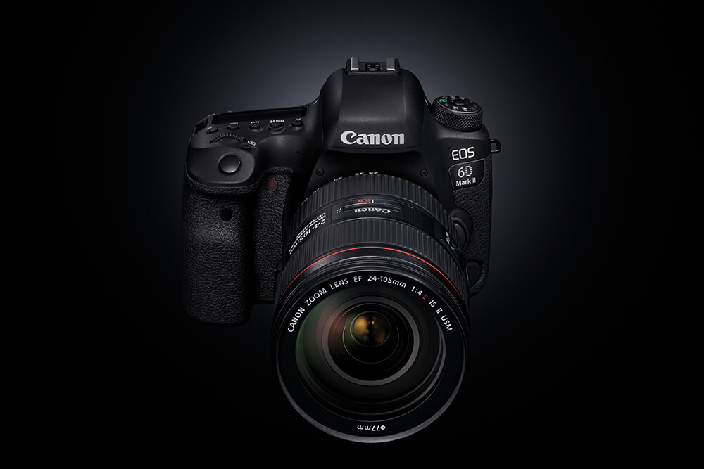 Product shot of Canon EOS 6D Mark II and 24-105mm f4 L IS II lens