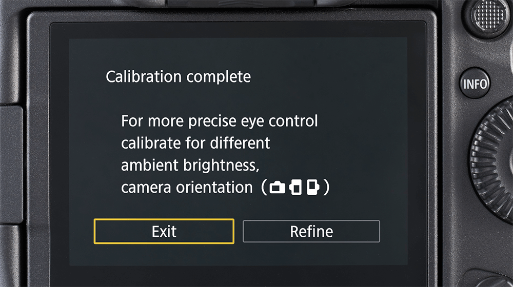 EOS R3 menu for setting up Eye Control AF