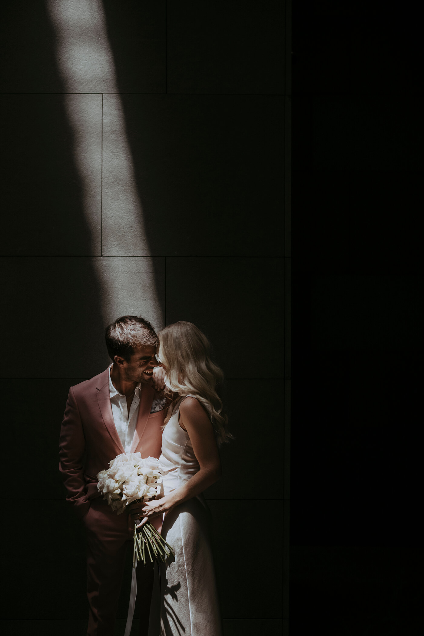 Ray of light on couple taken by James Simmons