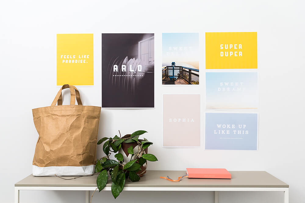 office entry with printed inspiration