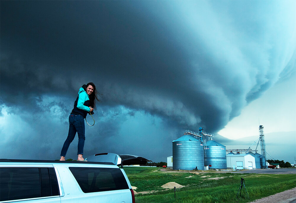 Shooting a tornado