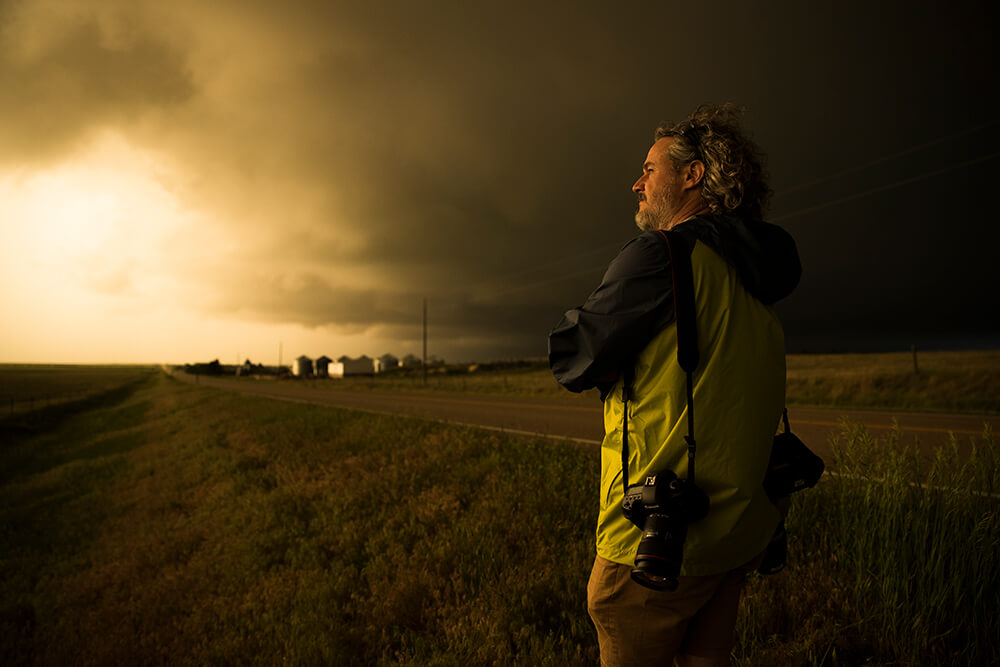 Nick Moir on a stormy day