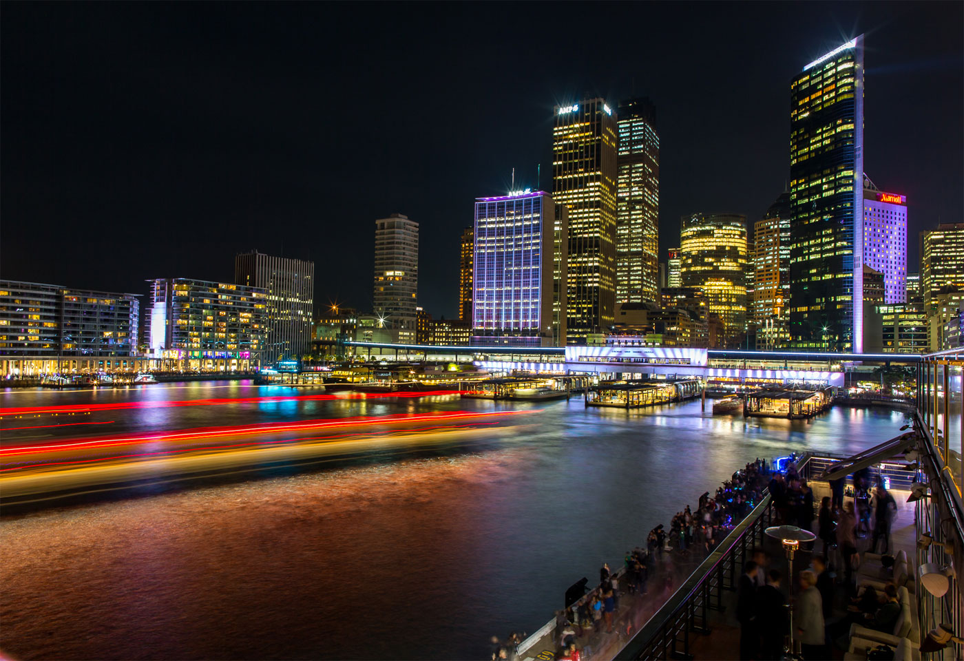 vivid sydney vantage point overseas passenger terminal - image from greg sullavan