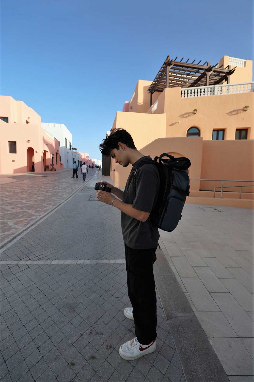 Image of Wil Calabio with a backpack