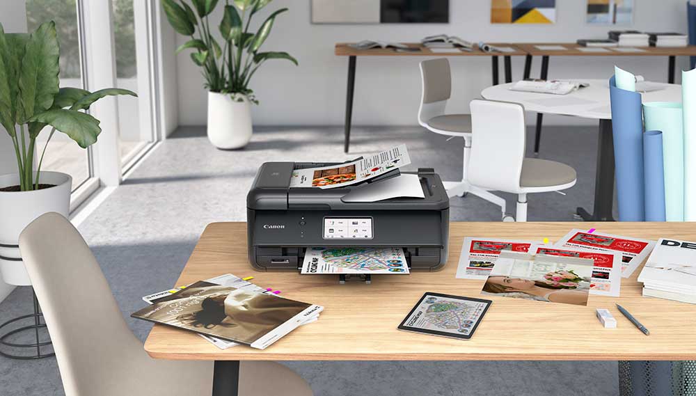 Canon printer in a home office