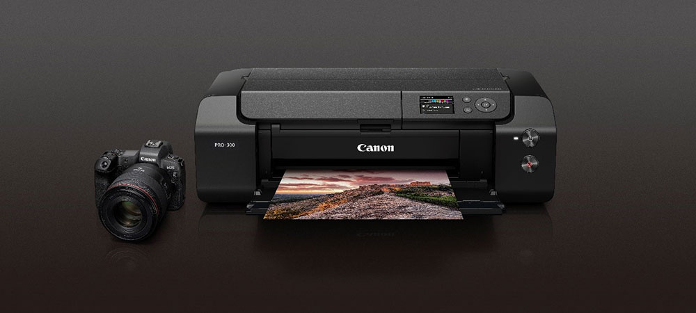 imagePROGRAF Pro-300 printer and Canon EOS camera