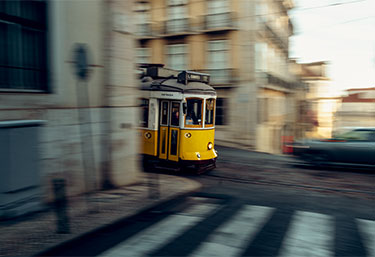 Image of a moving train