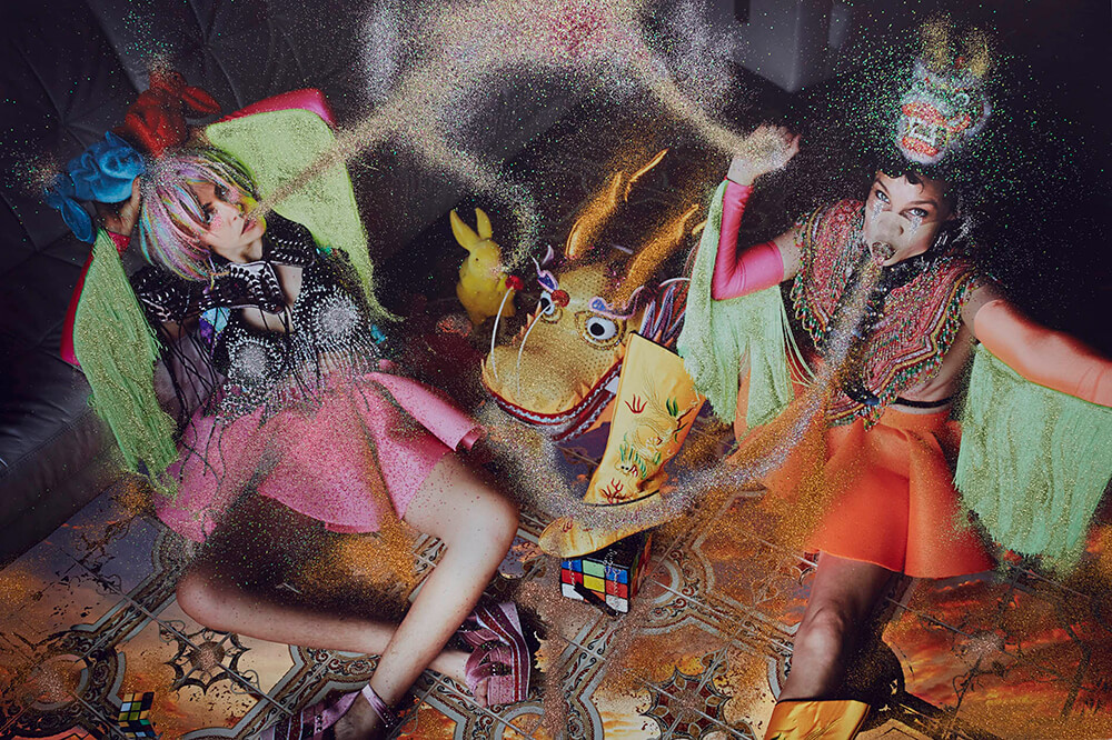 Image of women with glitter