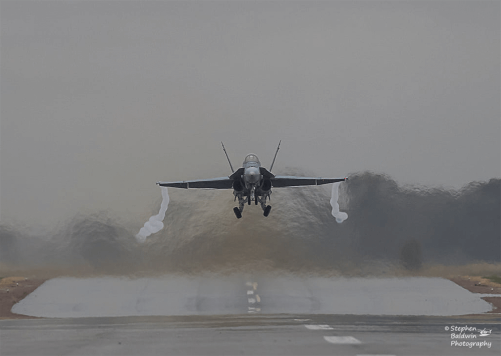 RAAF F/A-18 Hornet Departure Image by Stephen Baldwin