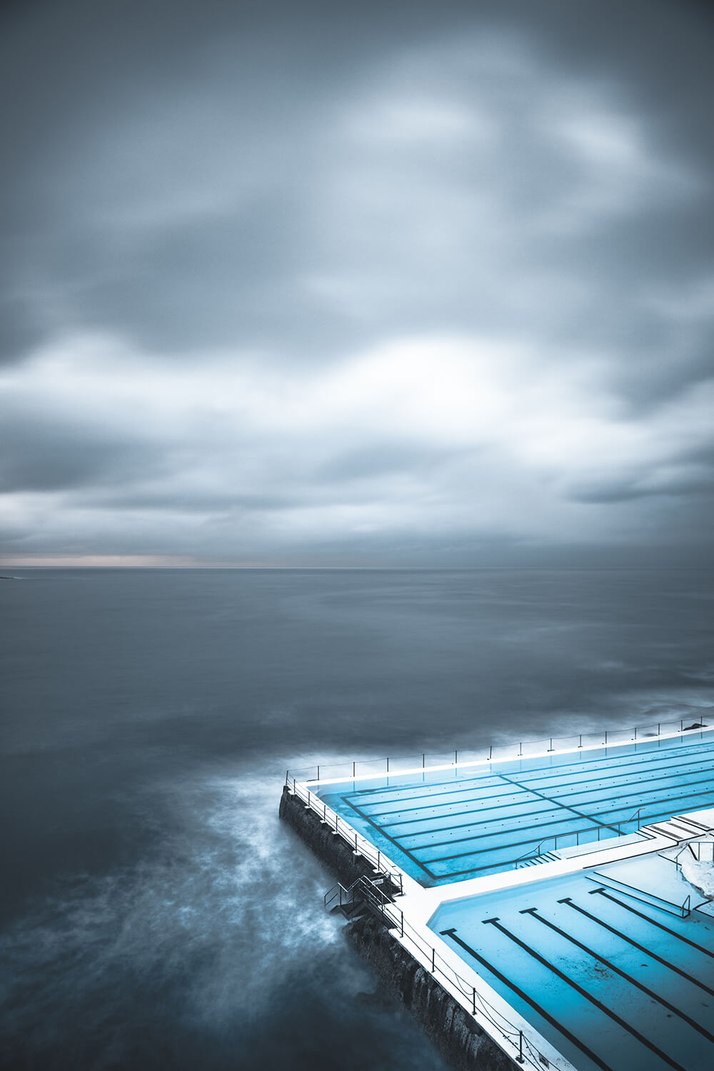 Landscape image of pool beach