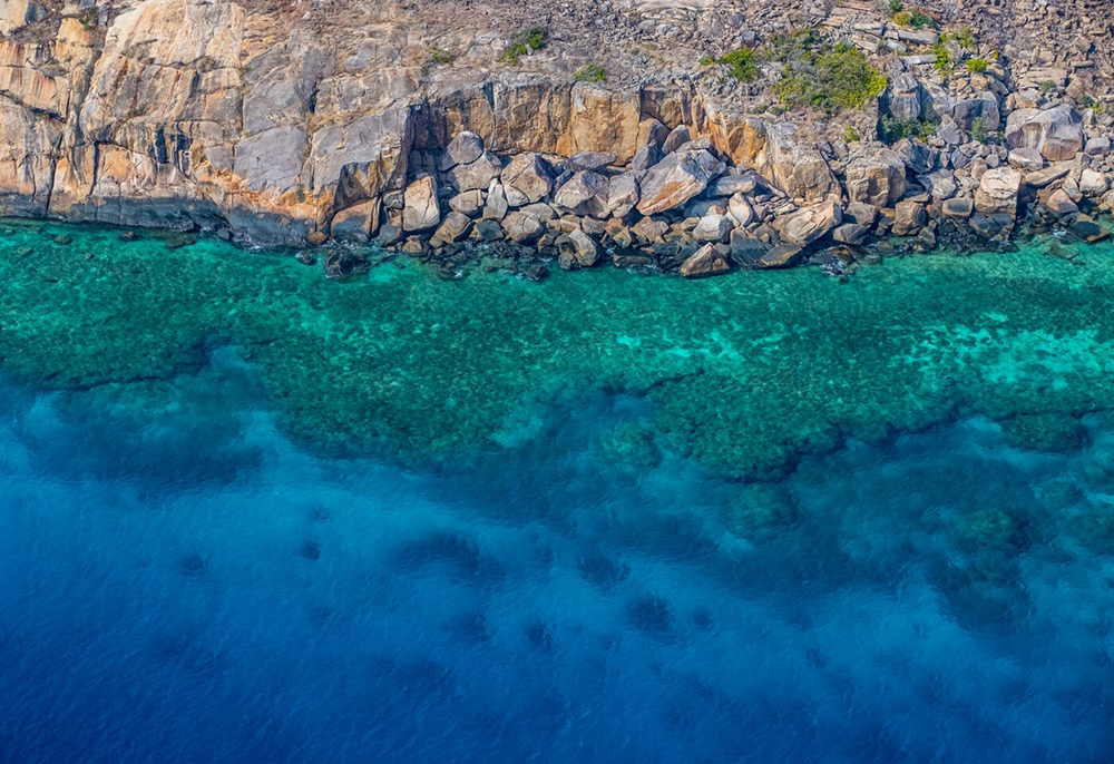 aerial photo of the Great Barrier Reef