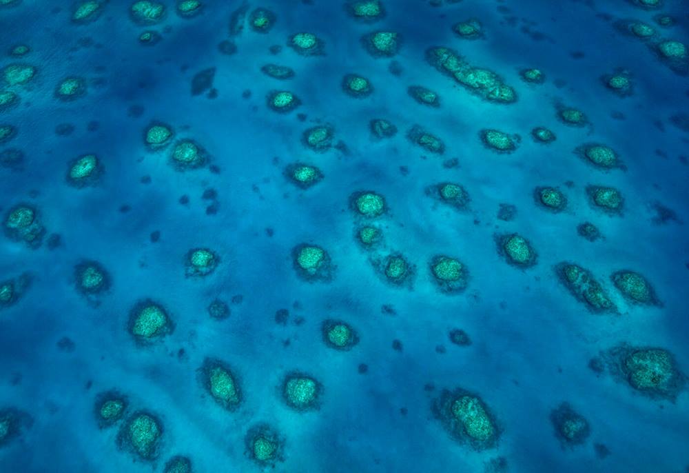 aerial photo of the Great Barrier Reef