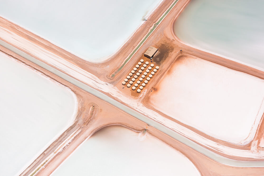 Image 3 of Salt Series - Aerial photographs of evaporation ponds by Peter Franc