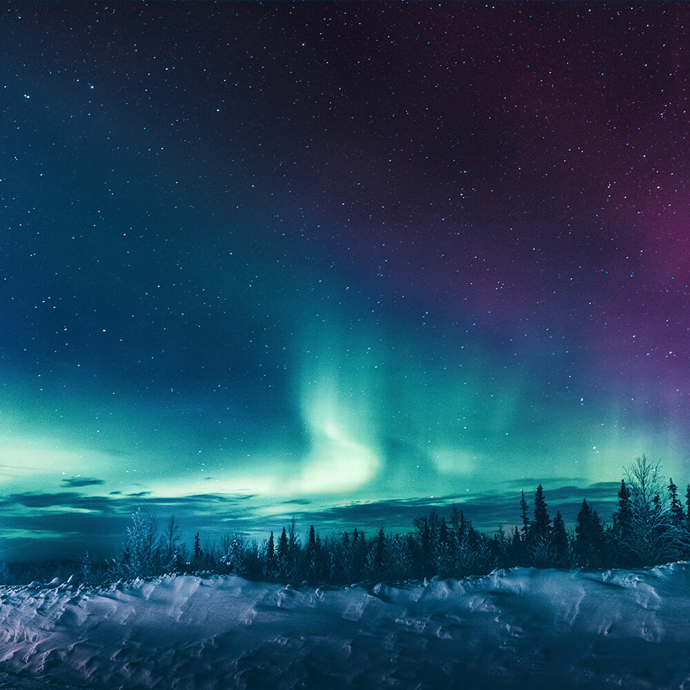 Image of an aurora in Finland. Shot by Elaine Li