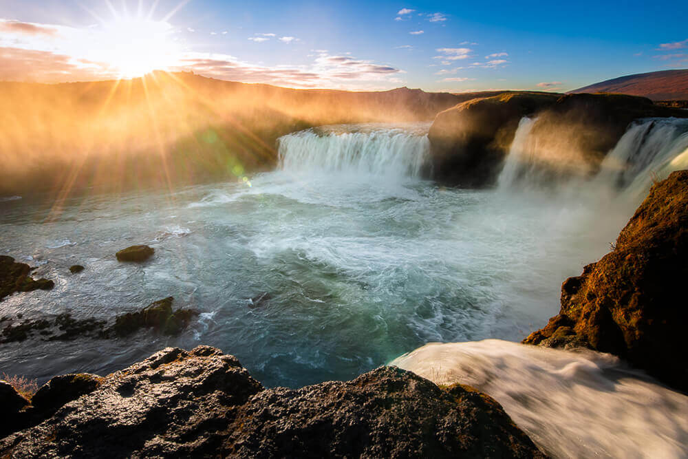 Goðafoss waterfall. Shot by Steph Vella