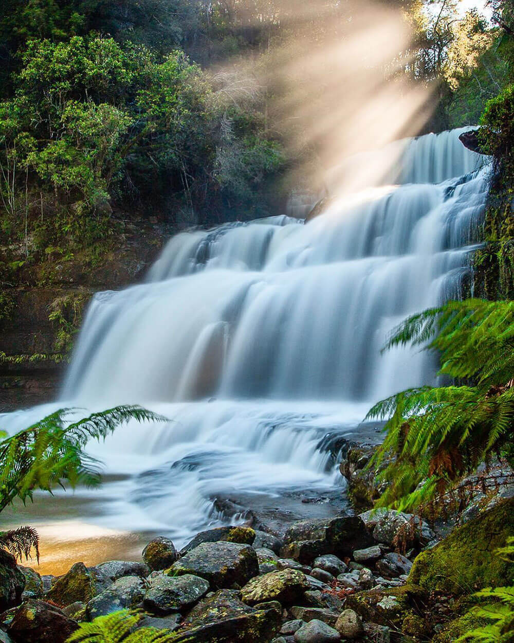 Landscape image of waterfall