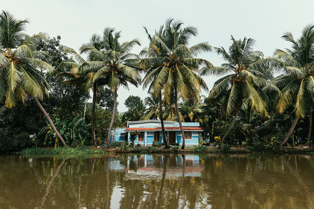 Picture of a house along the Ganges River. Shot by Melissa Findley