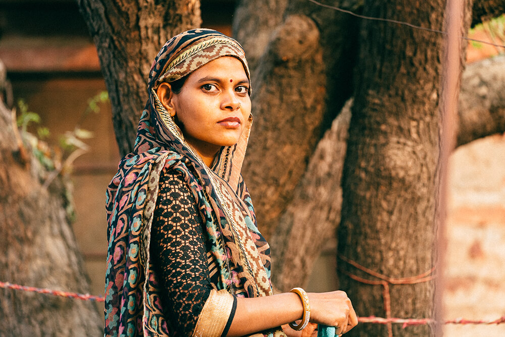portrait of an Indian woman. Shot by Melissa Findley
