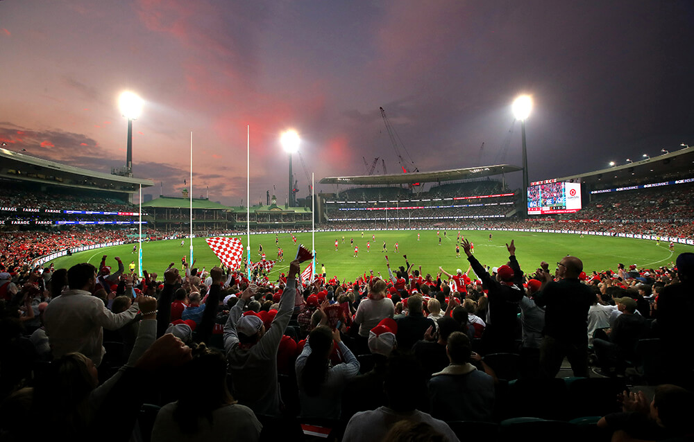AFL game photographed by Phil Hillyard