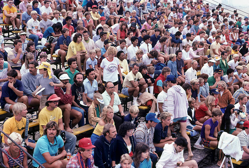 Aerial image of crowd taken by Tom Carroll