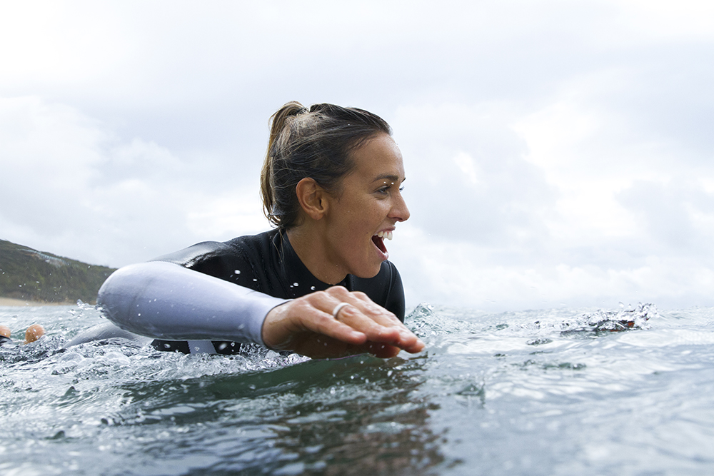Image of Sally Fitzgibbons at Bells Beach taken by Fran Miller