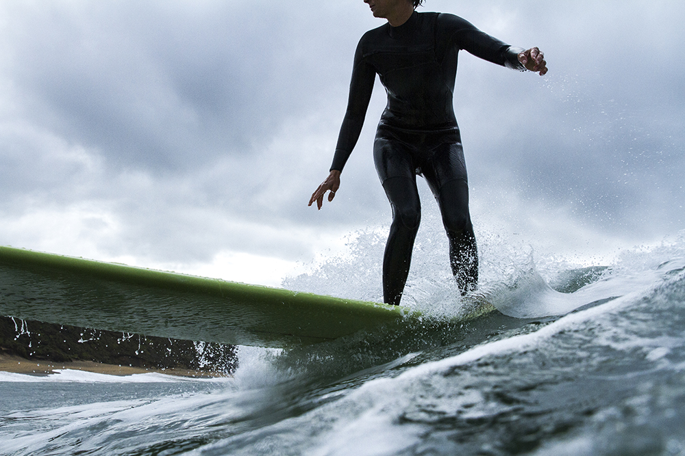 Photo of surfer Belinda Baggs by Fran Miller