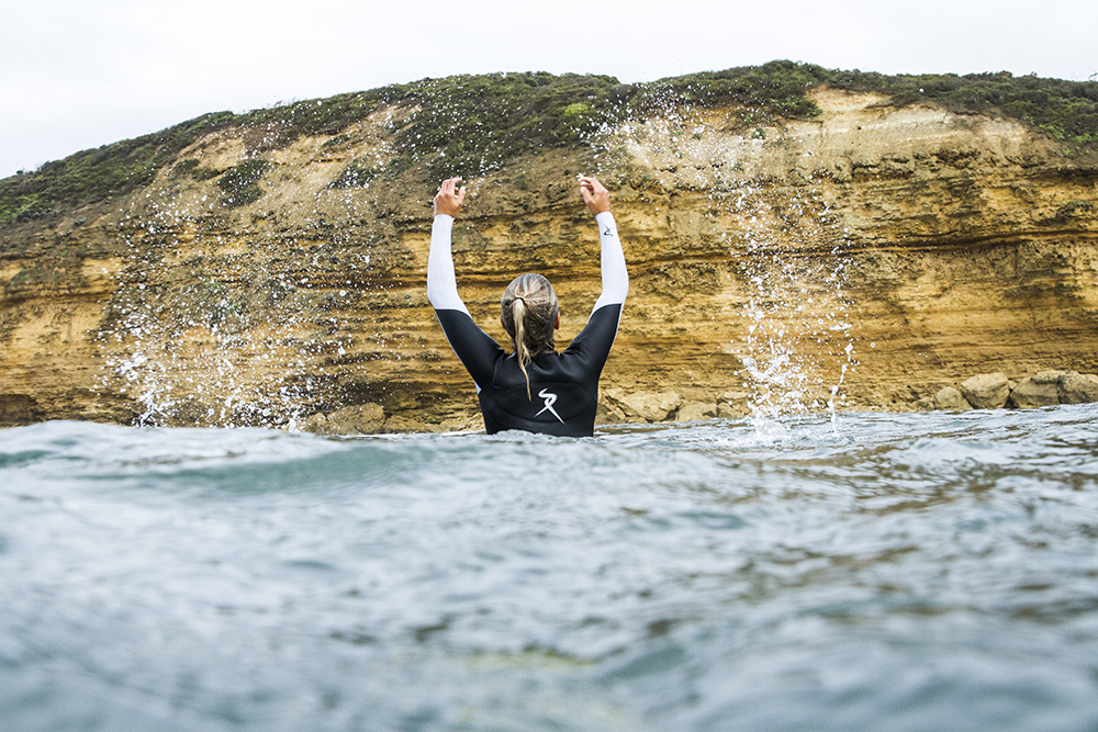 Picture of surfer Sally Fitzgibbons taken by Fran Miller at Bells Beach