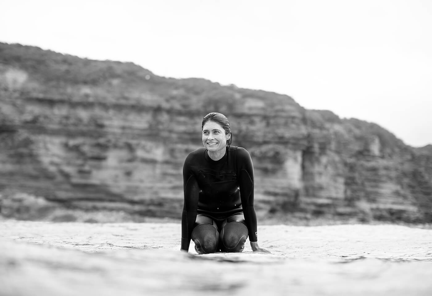 photo of surfer Belinda Baggs by Ed Sloane