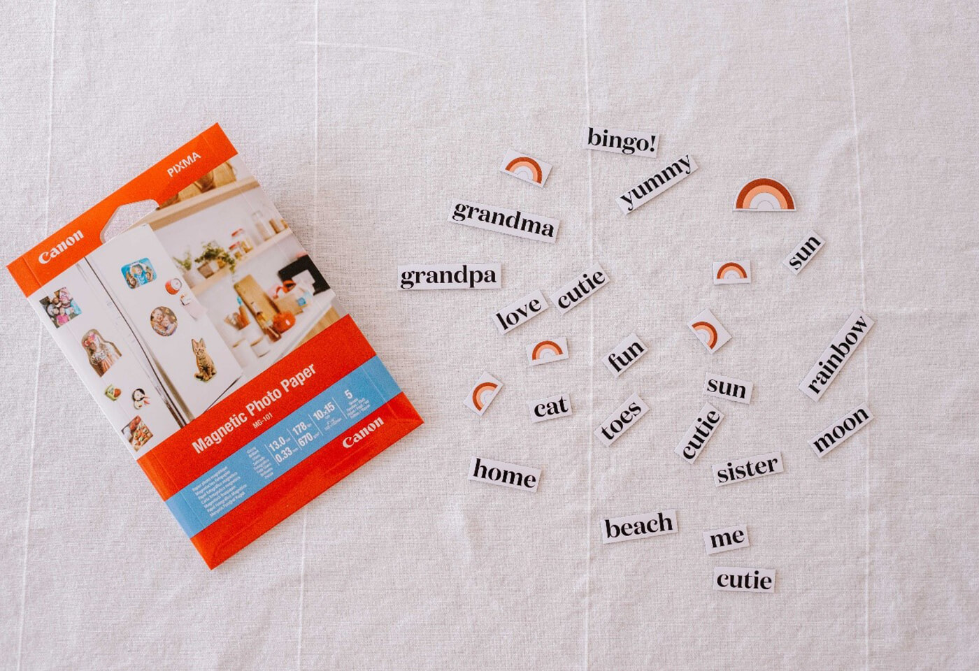 Make Your Own Fridge Magnet Game with Canon Magnetic Paper