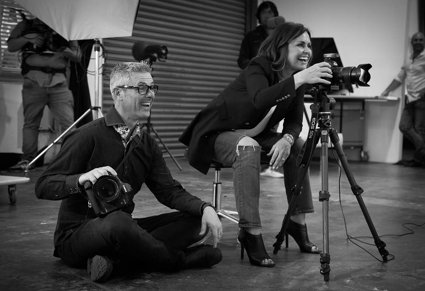 image of Daniel Linnet and Lisa Wilkinson operating Canon cameras