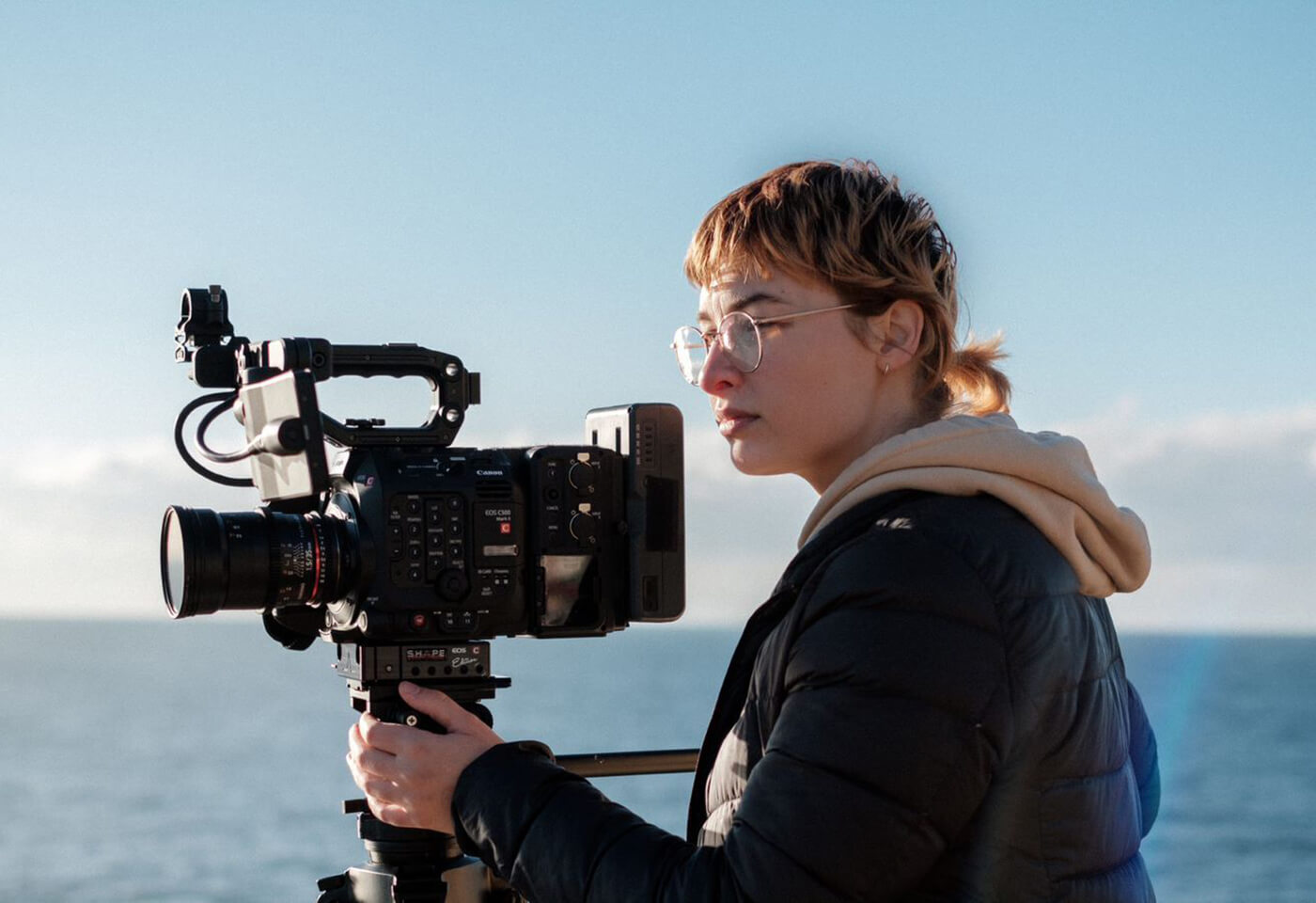 Kate Cornish using a Canon cinema camera
