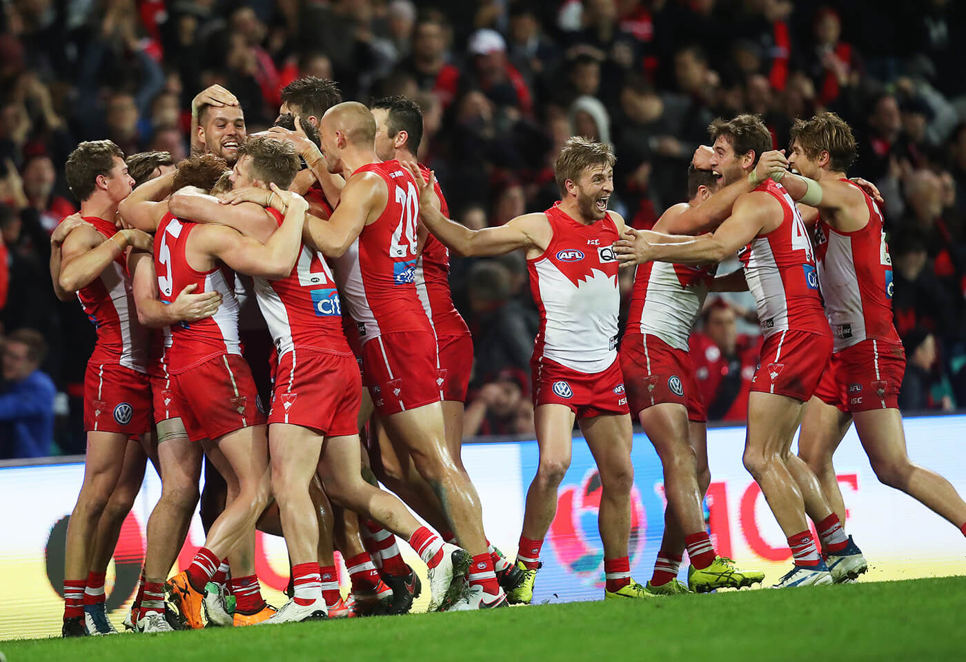 Swans vs Bombers image taken by Phil Hillyard