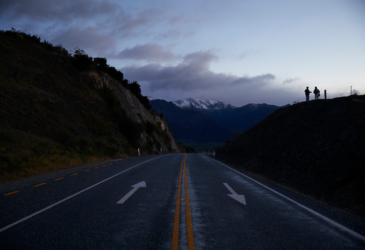 Landscape image of road and mountains in Wanaka