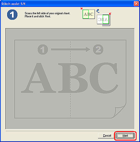Stitch-assist Procedures (Scanning a Document Larger than Document ...